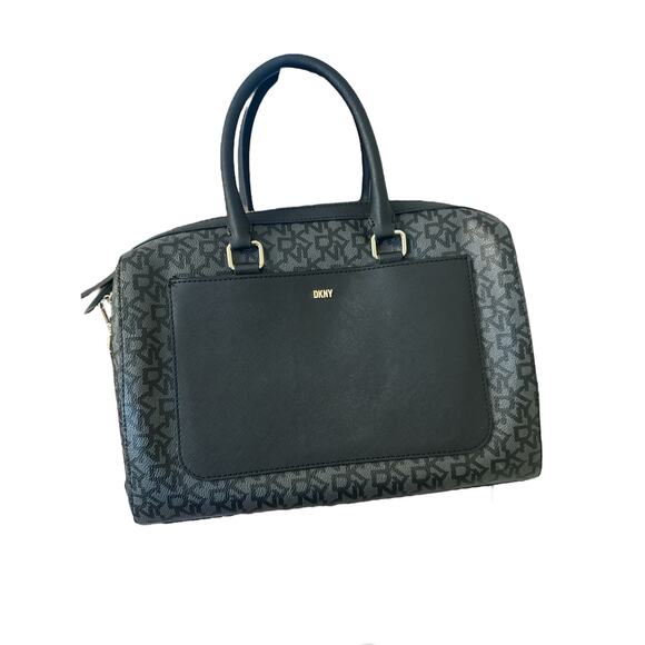 DKNY Original Black Mono Doctor’s Bag with Crossbody Strap – Never Used - Picture 2 of 9